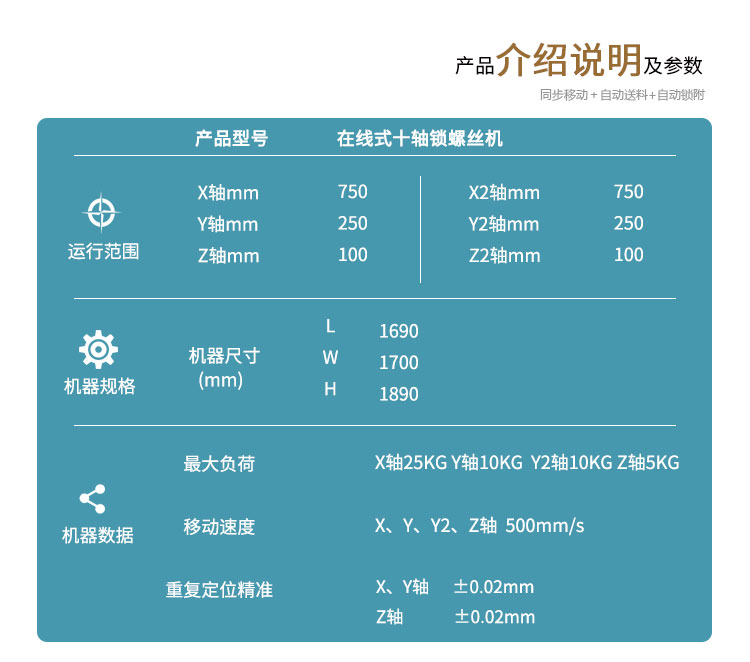 螺絲機參數(shù)